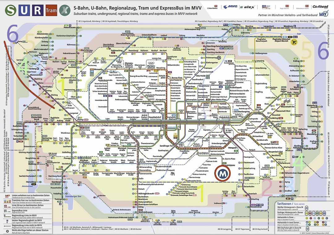 慕尼黑市區交通圖