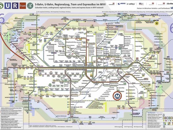 慕尼黑市區交通圖